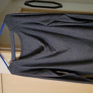 Cute Grey Sweater with scooped back detail